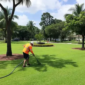 limpeza e manutenção nos parques