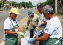mutirão de limpeza no Plácido de Castro
