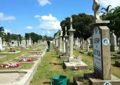 limpeza no Cemitério Jardim da Saudade